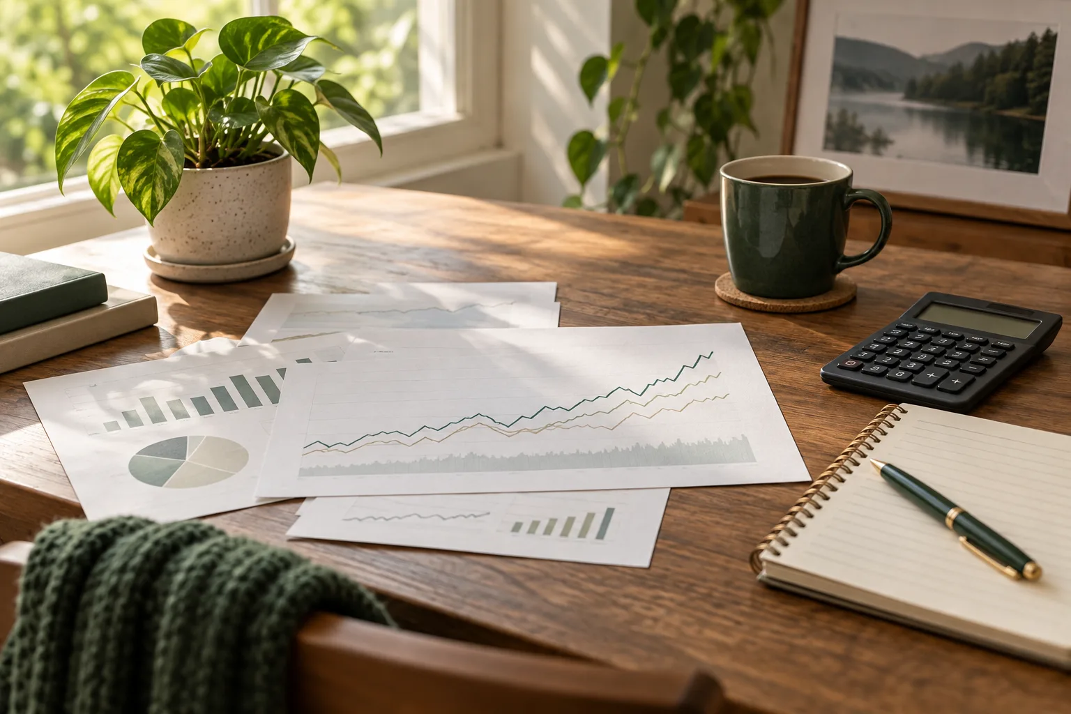 Comparison of index funds and individual stocks with growth charts