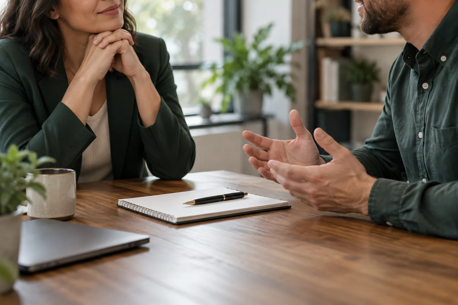 Professional negotiating salary with employer during job offer discussion