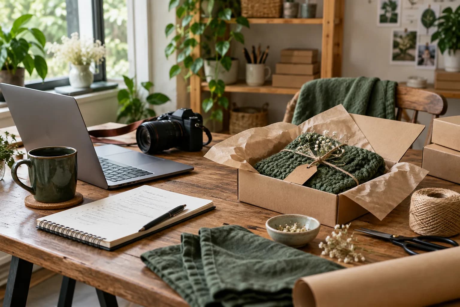 Person working on laptop at desk earning side income